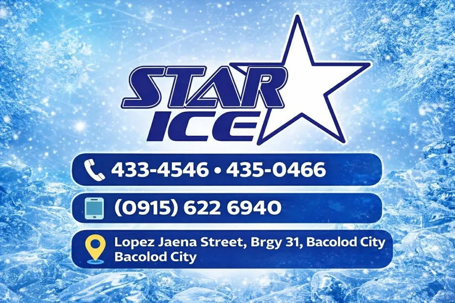 Star-Ice contact information with Bacolod address, landlines, and mobile number